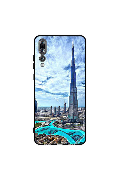 Covernex غطاء حماية لهاتف هواوي بي 20 برو - برج خليفة - غيوم مؤثرة