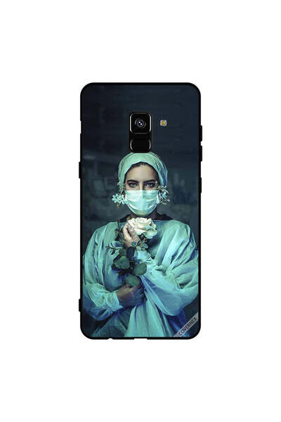 Covernex غطاء حماية لهاتف سامسونج جالاكسي A8+ (2018) ممرضة تحمل زهرة