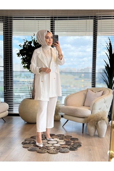 ALANUR 3079 Linda Buttoned Jacket