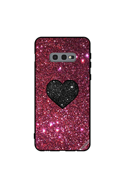 Covernex غطاء حماية لهاتف سامسونج جالاكسي S10e بتصميم قلب أسود مع لمسات حمراء...