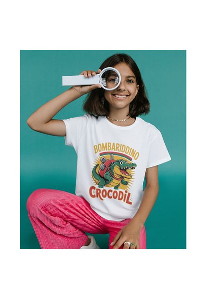 ALPŞAN TİCARET Bombardino Crocodilo T-shirt Bombariddino Crocodil Παιδικό μπλουζάκι Tung Tung Μπλουζάκι Unisex για ενήλικες