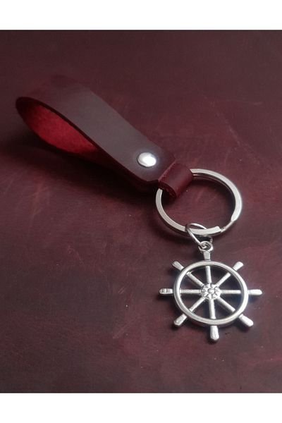 BSN Store Seaman's Rudder Figure Keychain Premium Hand Made Real Leather Keychain