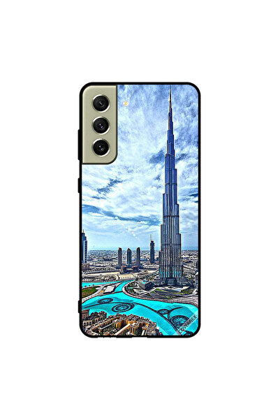 Covernex غطاء حماية لهاتف سامسونج S21 FE - برج خليفة - غيوم مؤثرة