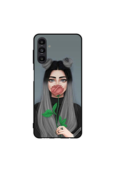 Covernex غطاء حماية لهاتف سامسونج جالاكسي A13 5G، فتاة لطيفة تخفي فمها على شك...