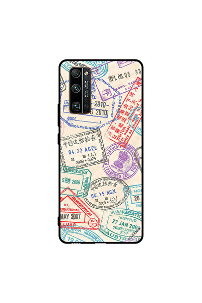 Covernex غطاء حماية لهاتف Honor 30 Pro مطبوع عليه طوابع السفر