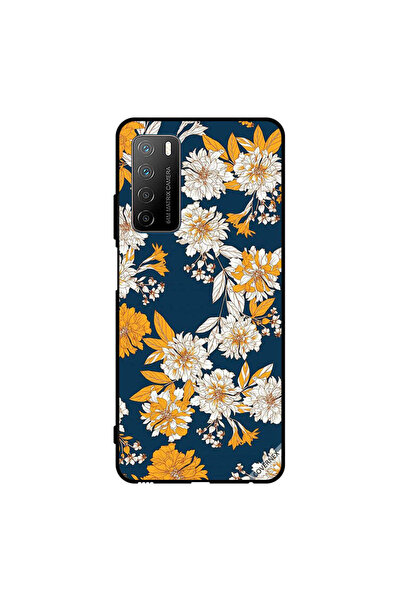 Covernex غطاء حماية لهاتف Honor Play 4 بنقشة زهور وأوراق صفراء وبيضاء