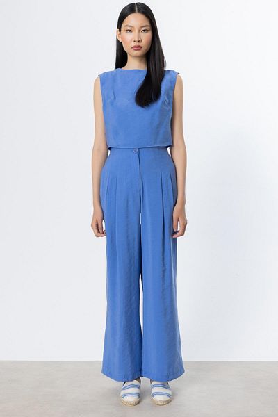 On Fashion Pleated Wide Leg Trousers