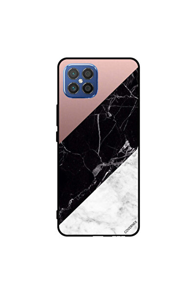 Covernex غطاء حماية لهاتف هواوي نوفا 8 SE 4G، أبيض وأسود، الجزء العلوي من الر...