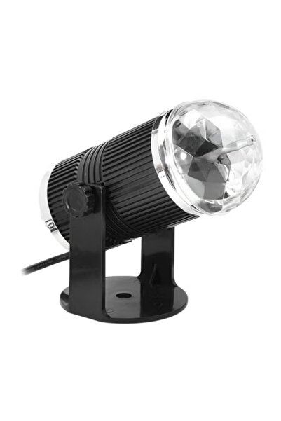 DLC كرة إضاءة سحرية للديسكو مزخرفة LED باللون الأسود/الشفاف