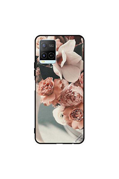 Covernex غطاء حماية لهاتف فيفو Y32 بنقشة زهور الخوخ