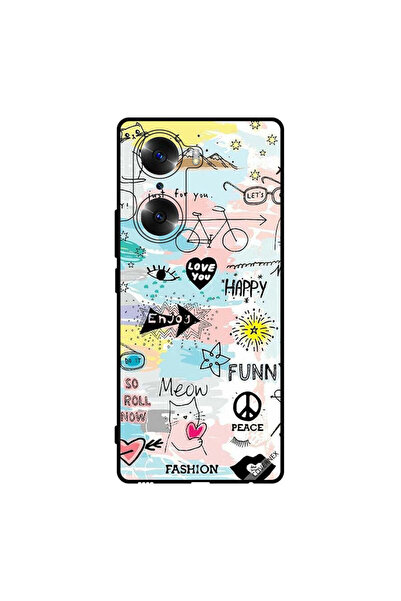 Covernex غطاء حماية لهاتف Honor 60 Doodle Meow Enjoy
