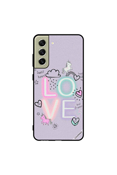 Covernex غطاء حماية لهاتف سامسونج S21 FE - قلب حلو، حب، يونيكورن