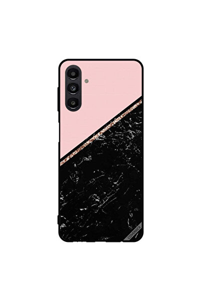 Covernex غطاء حماية لهاتف سامسونج جالاكسي A13 5G، رخامي أسود وشريط ذهبي