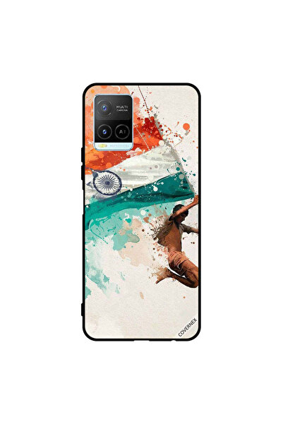 Covernex غطاء حماية لهاتف Vivo Y32 يحمل علم الهند أثناء الطيران