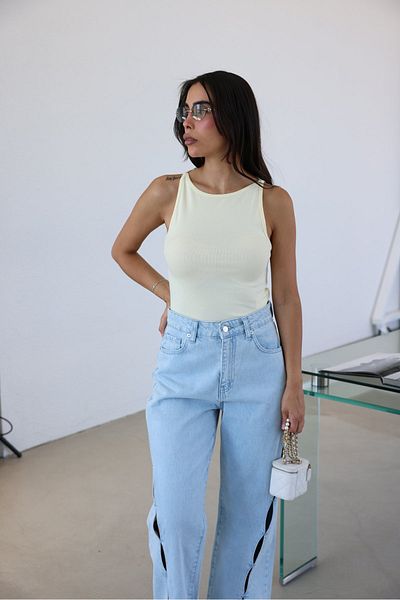 Özge Özgenç Halter Neck Thin Corded Tank Top