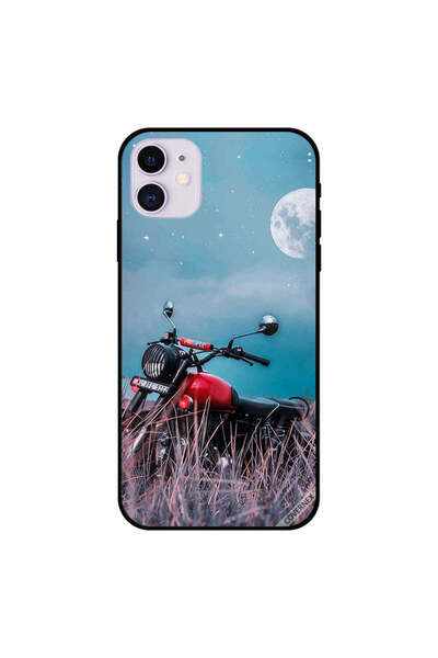 Covernex غطاء حماية لجهاز iPhone 11 بطبعة دراجة وقمر حمراء