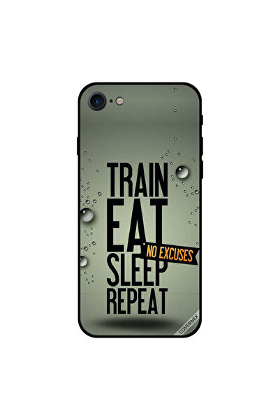 Covernex غطاء حماية لجهاز iPhone 7، قطار، أكل، نوم، تكرار، لا أعذار