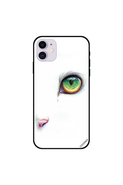 Covernex غطاء حماية لجهاز iPhone 11 بطبعة عين القطة البيضاء الخضراء