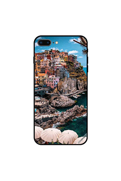 Covernex غطاء حماية لهاتف iPhone 7 Plus بشعار "مظلات على البحر"