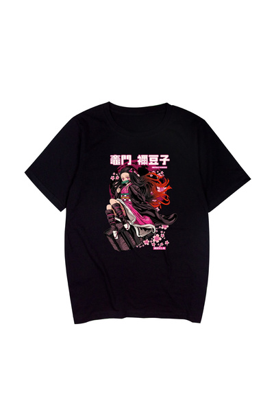 Flood Of Style Tricou unisex cu imprimeu anime Kamado Nezuko Demon Slayer