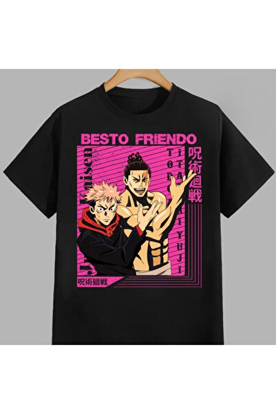 Flood Of Style Ανιμέ μπλουζάκι με σχέδια Unisex για άνδρες Jujutsu Line