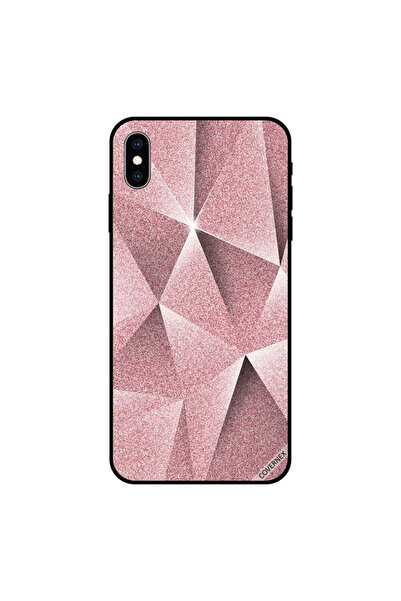 Covernex غطاء حماية لجهاز iPhone XS MAX بنمط هرمي لامع بلون الخوخ