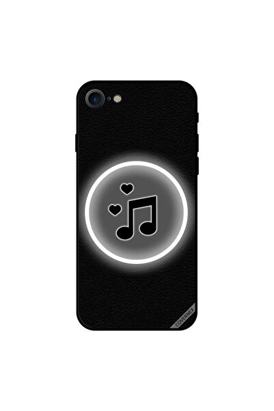 Covernex غطاء حماية لجهاز iPhone 8 بطبعة موسيقى وقلبين أسودين