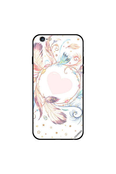 Covernex غطاء حماية لجهاز iPhone 6s Plus بتصميم قلب في منتصف الريش
