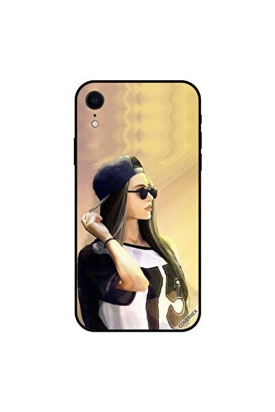 Covernex غطاء حماية لهاتف iPhone XR بطبعة فتاة لطيفة ونظارات سوداء