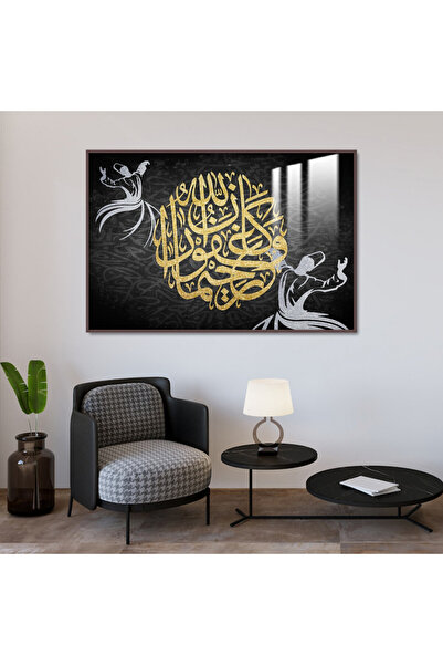 SND لوحة جدارية خشبية فاخرة مع برواز شامبين و طبقة من الاكرليك الشفاف