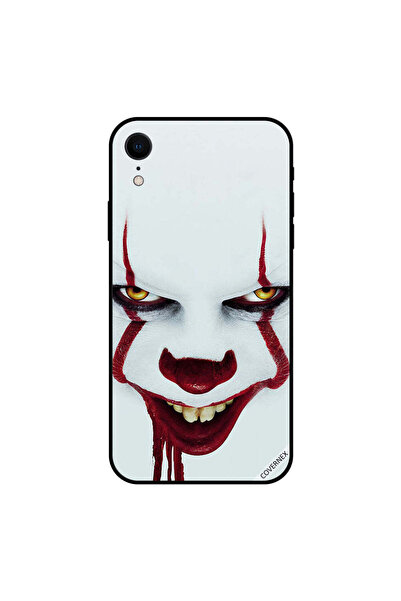 Covernex غطاء حماية iPhone XR بطبعة وجه الجوكر باللون الأبيض