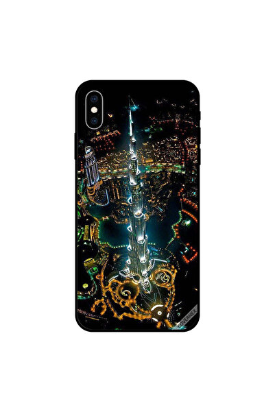 Covernex غطاء حماية لجهاز iPhone XS منظر وسط المدينة من السماء