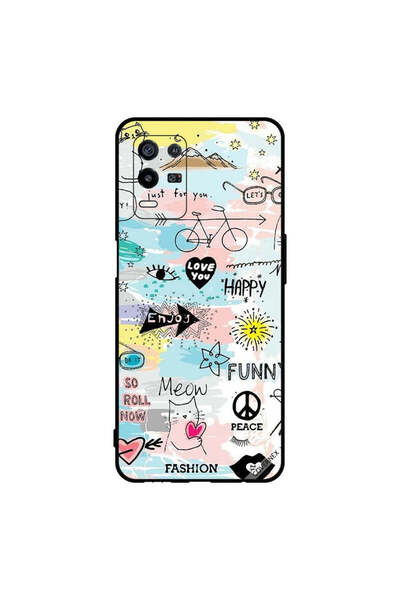 Covernex غطاء حماية لهاتف Oppo K9x Doodle Meow Enjoy