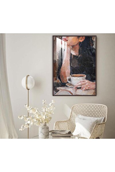 4gdran لوحة جدارية خشبية بتصميم فتاة مع برواز شامبين و طبقة من الاكرليك الشفاف