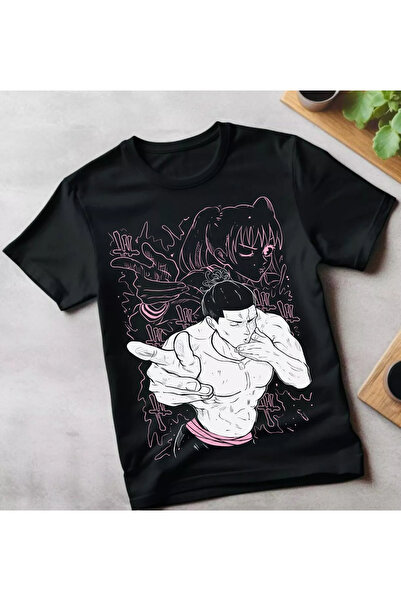 Flood Of Style تي شيرت رجالي منقوش برسومات الرسوم المتحركة للجنسين Jujutsu Ka...