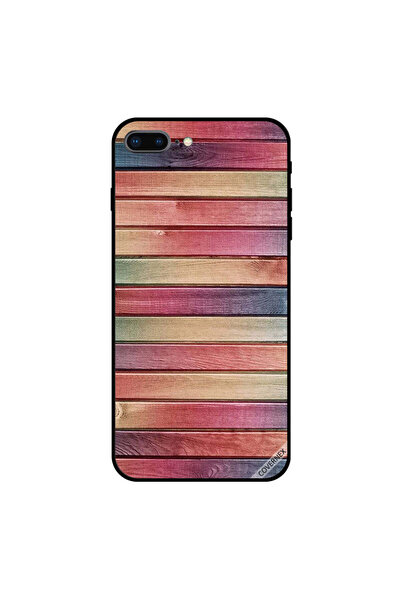Covernex غطاء حماية لجهاز iPhone 7 Plus بنمط خطوات خشبية ملونة