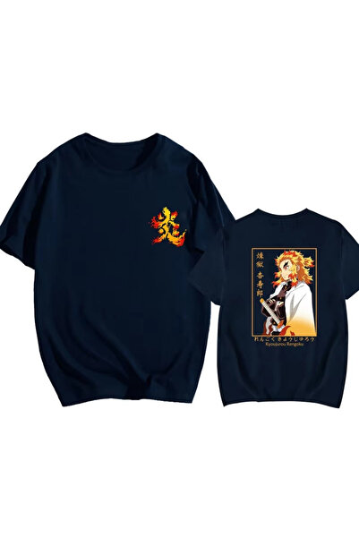 Flood Of Style Tricou unisex cu model anime pentru bărbați Rengoku Kyojuro ‌ ...