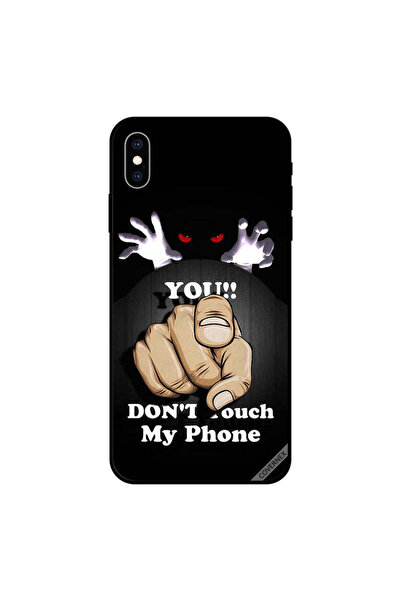 Covernex غطاء حماية لجهاز iPhone XS MAX مطبوع عليه عبارة "لا تلمس هاتفي"