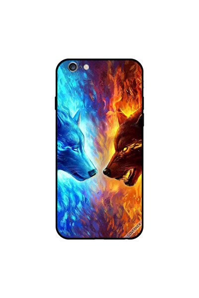 Covernex غطاء حماية لجهاز iPhone 6s Plus بتصميم ذئب الماء والنار