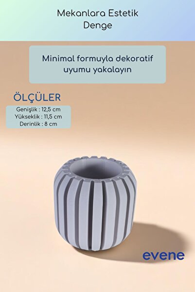 Evene Vazo Küçük Vazo Masa Üstü Vazo Ev Dekorasyon Vazo Beyaz Renk Model 79