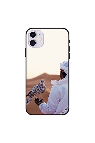 Covernex غطاء حماية لجهاز iPhone 11 باللونين الأبيض والأسود بتصميم نسر ينظر إ...