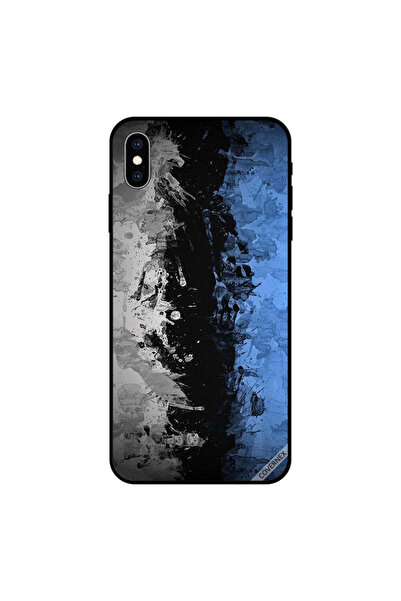 Covernex غطاء حماية لجهاز iPhone XS MAX بنمط طلاء رمادي أسود أزرق