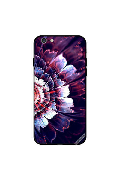 Covernex غطاء حماية لجهاز iPhone 6 مع زهرة كبيرة منعكسة على الجانب الأيسر