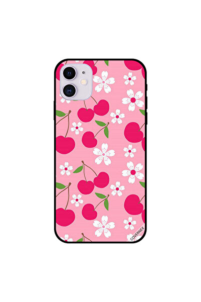 Covernex غطاء حماية لجهاز iPhone 11 بطبعة فواكه وردية وزهور بيضاء