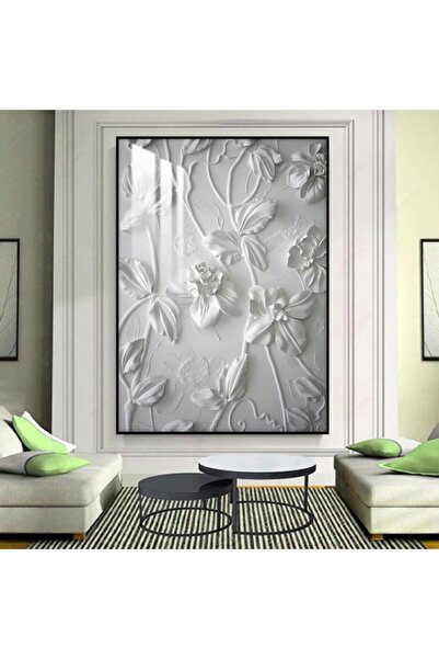 Marktna لوحة جدارية خشبية مطبوعة بتصميم جبسية مع برواز اسود و طبقة من الاكرلي...