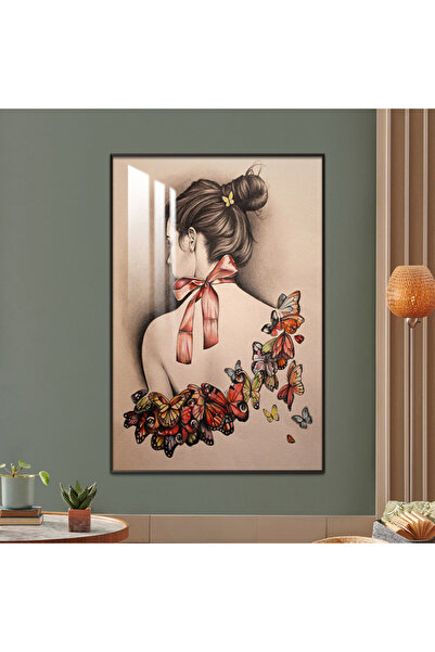 SND لوحة جدارية خشبية فاخرة مع برواز شامبين و طبقة من الاكرليك الشفاف