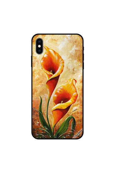 Covernex غطاء حماية لهاتف iPhone XS MAX برسومات زهور برتقالية
