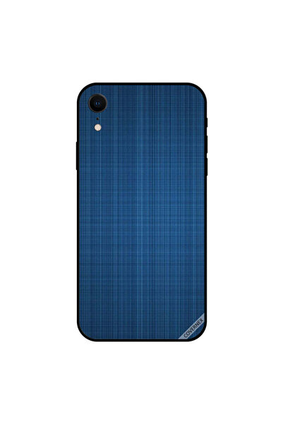 Covernex غطاء حماية iPhone XR بنقشة قماشية زرقاء