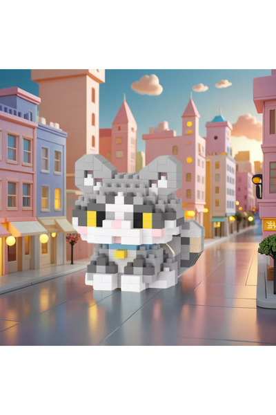 MEKANSM | Petday | Duman Pati Kendin Yap – American Shorthair Kedi Sevimli 3D Yapboz Mini BlokSet(251 Parça)