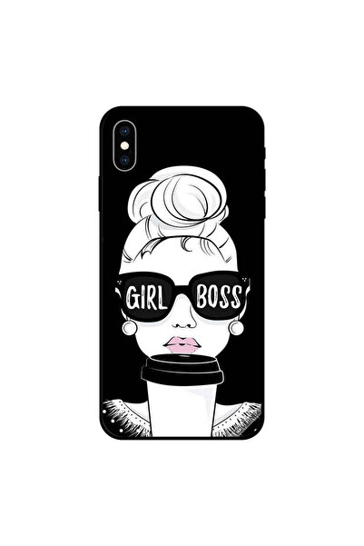 Covernex iPhone XS Case Cover Girl Boss B&W